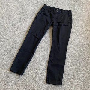 - Prana Slim Leg Pants in Black Stretch Cotton Athleisure Sz 0           - S1510